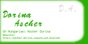 dorina ascher business card